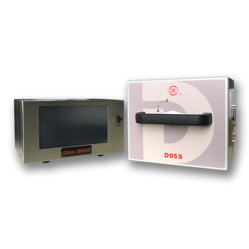 DIKAI D05S 53mm Overprinter di trasferimento termico con alimentazione AC100-240V 6bar Air Supply e 53x70mm Area di stampa Smart Coding Machine
