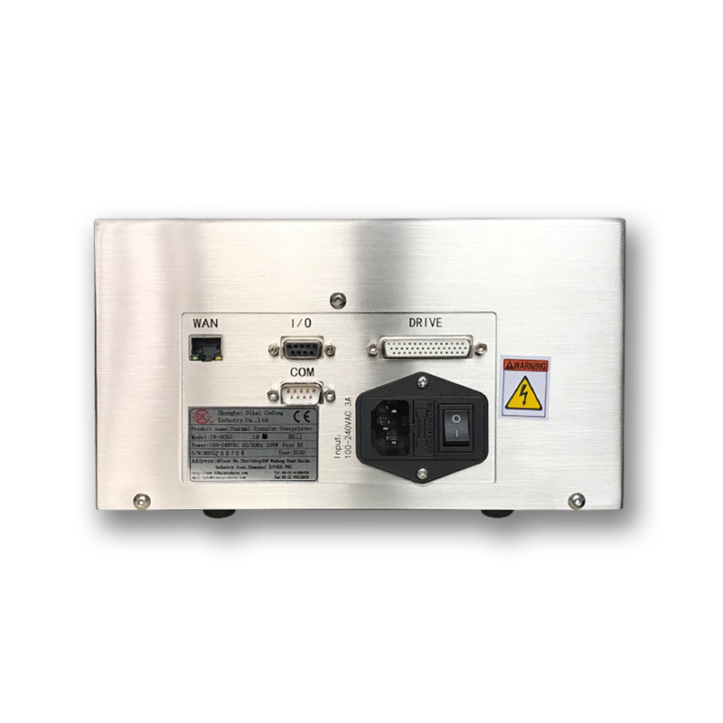 DIKAI D05S Stampa automatica TTO con area di stampa di 53 mm*150 mm e velocità di stampa di 2-36 m/minuto per sacchetti in foglio di plastica