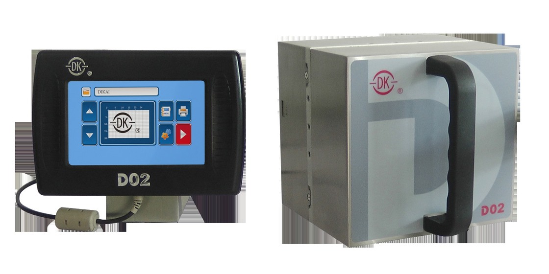 DIKAI D02 Overprinter a trasferimento termico con testina di stampa da 24 mm 200 DPI e velocità di stampa da 120 ppm per imballaggio verticale