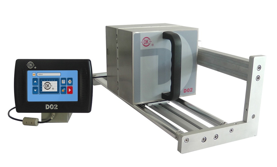 DIKAI D02 Overprinter a trasferimento termico con testina di stampa da 24 mm 200 DPI e velocità di stampa da 120 ppm per imballaggio verticale