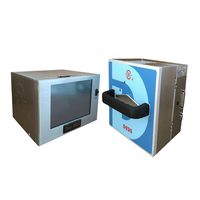 DIKAI D03S Overprinter a trasferimento termico da 32 mm con potenza AC100-240V 50/60Hz e alimentazione ad aria da 6 bar/90 psi per area di stampa da 32x60mm/32x100mm